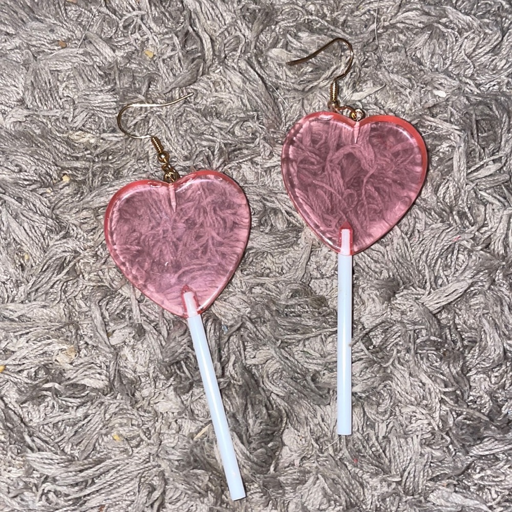Cute Lollypop heart earrings